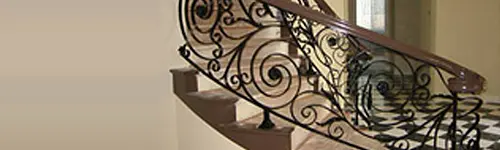 Custom Designed Iron Staircase Railings Orange County