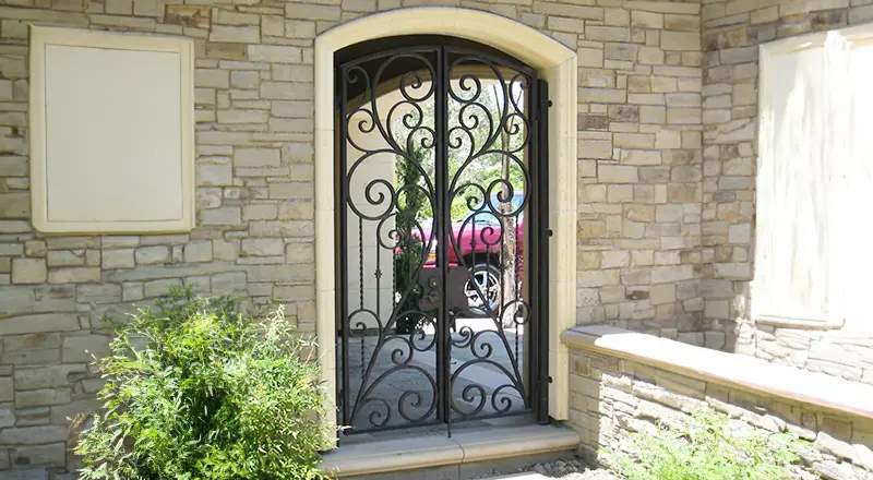 Customized Wrought Iron Front Gate in Costa Mesa, CA