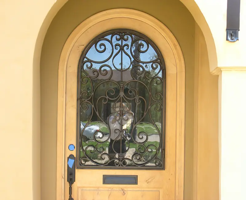 Wrought Iron Spanish Wood Door for Orange County, CA