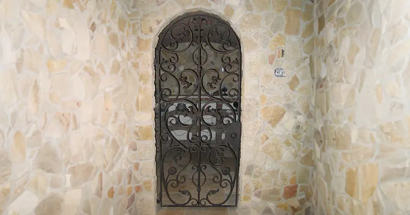 Custom Wine Cellar & Entry Iron Doors for Yorba Linda