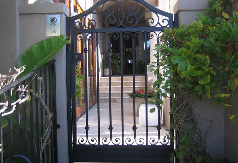 Pedestrian Iron Front Entry Gate Repair Orange County