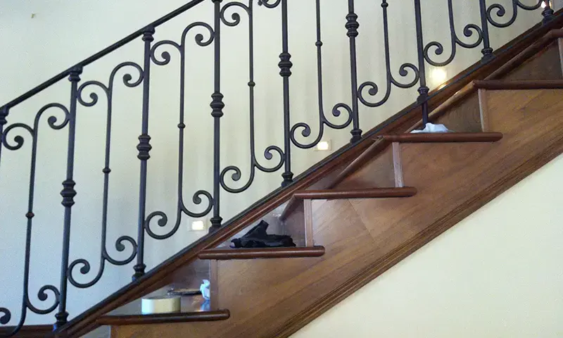 Hand Forged Iron Staircase Railing near Orange County