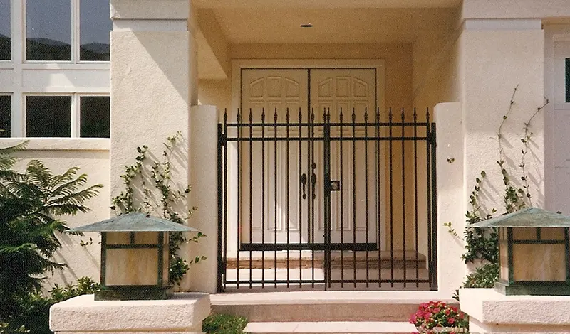 Pedestrian Iron Entry Gate Design near Newport Coast, CA