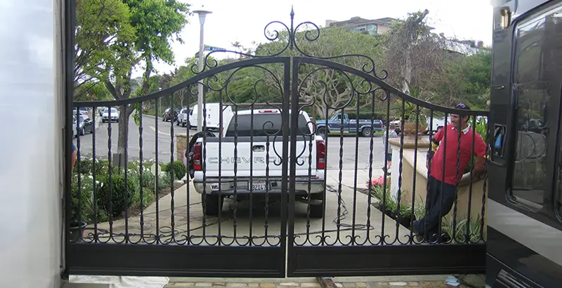 Automated Wrought Iron Driveway Gate Newport Beach