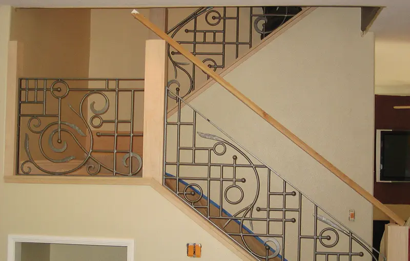 Interior Staircase Iron Railing for Mission Viejo, CA